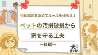 【犬と賃貸暮らし】ペットの汚損破損から家を守る工夫〜後編〜